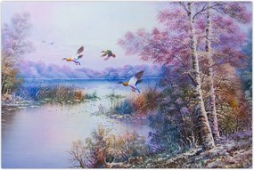 Tablou - Sosirea toamnei, pictură în ulei (90x60 cm)