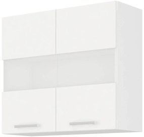Dulap superior de bucătărie Edris 80 GS 72 2F (alb). 1032832