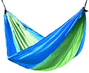 Hamac NYLON 275x137cm verde-albastru