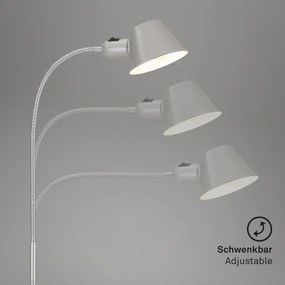 Lampadar flexibil Brilo 1xE27/10W/230V argintiu