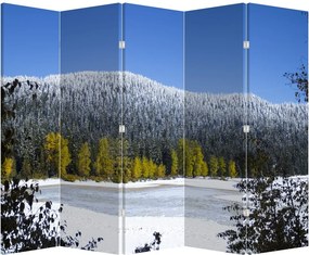 Paravan - Munții înzăpeziți iarna (210x170 cm)