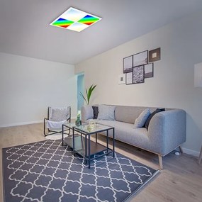 Plafonieră LED RGB dimabilă LED/24W/230V Briloner 7387-016 + telecomandă