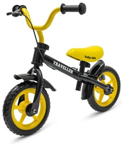 Bicicletă de echilibru Baby Mix Baby cu frânăTraveller, negru
