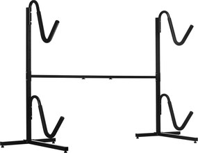 SPORTNOW Suport pentru 2 caiace, plăci de surf, stand-up paddleboards, cadru metalic, ajustabil în lățime 144-180 cm | Aosom Romania