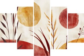 Tablou - Plante și cercuri (150x105 cm)