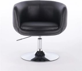 HC333N Scaun Neagră cu Bază Cromata