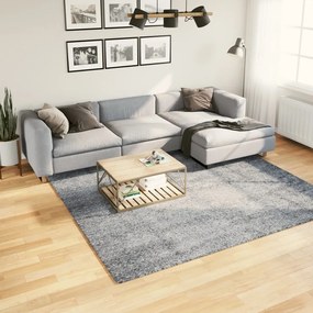 vidaXL Covor pufos &quot;PAMPLONA&quot; fire înalte, albastru modern 240x240 cm
