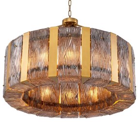 Candelabru LUX, Otel Alama Antic, Sticla Fumurie, Elysian