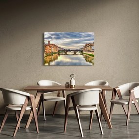 Tablou orașului cu râu (90x60 cm)