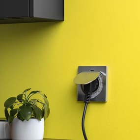 Priză încastrabilă de podea de exterior Brilagi IP55 crom mat pătrat