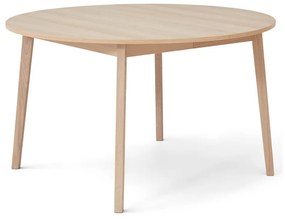 Masă de dining rotundă extensibilă cu aspect de lemn de stejar cu blat suplimentar ø 130 cm Single – Hammel Furniture