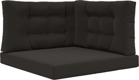 vidaXL Perna pentru canapea de exterior 3 pcs Negru Poliester