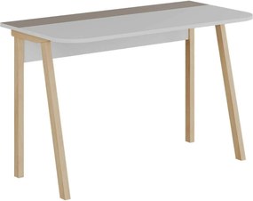 Masa birou LUTON, gri/stejar, PAL melaminat, 120x60x75 cm