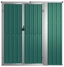 Sopron de gradina, verde, 161x89x161 cm, otel galvanizat Verde, 161 x 89 x 161 cm