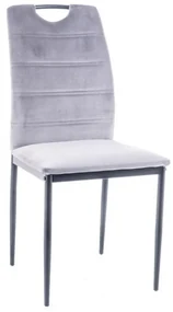 Scaun de bucaterie Rip Velvet, gri deschis