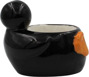 Suport ou din ceramică pinguin negru