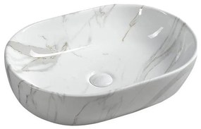 Sapho - Lavoar pentru blat DALMA 59 x 42 cm, ceramică/Carrara
