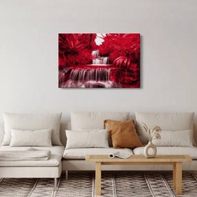 Tablou - Cascade indoneziene în roșu (90x60 cm)