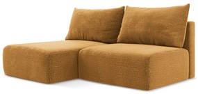 Colțar portocaliu extensibil/cu spațiu de depozitare (cu colț pe partea stângă) Kalena – Makamii