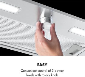 Klarstein Simplica, hotă, încorporat, 52 cm, extracție aerului: 440 m³ / h, LED, oțel inoxidabil