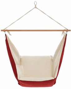 balansoar suspendat Butterfly, visiniu/crem