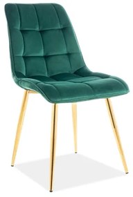 Scaun Chic Velvet Verde / Gold