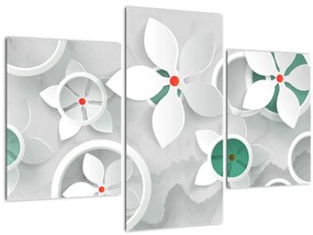 Tablou abstracției florale (90x60 cm)