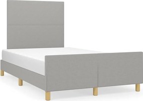 vidaXL Cadru de pat fără saltea țesătură gri deschis 120x190 cm