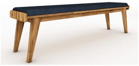 Bancă din stejar cu șezut albastru Retro - The Beds