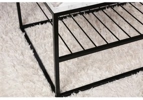 Măsuță de cafea ASUDE 43x95 cm neagră/albă