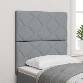 vidaXL Tăblie Argyle cu headboard Gri deschis 80 cm Material textil, lemn