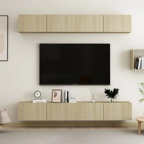 Dulapuri TV, 4 buc., stejar sonoma, 100x30x30 cm lemn prelucrat