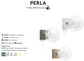 Aplica de perete baie cu protectie IP44 PERLA Chrome 40086