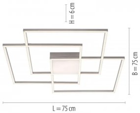 Lustră LED aplicată dimabilă ASMIN LED/45W/230V Leuchten Direkt 14713-55 + telecomandă