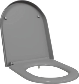 vidaXL Capacul de toaletă Gri 49 x 36 x 4 cm Duroplast