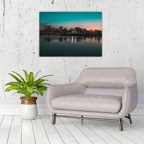 Tablou pe sticlă cu oraș mare (70x50 cm)