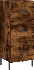 vidaXL Servantă, stejar fumuriu, 34,5x34x90 cm, lemn compozit