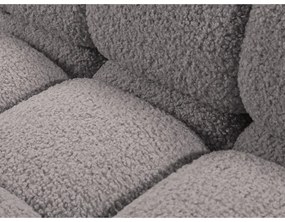 Colțar modular gri deschis cu tapițerie din țesătură bouclé (cu colț pe partea dreaptă) Bellis – Micadoni Home