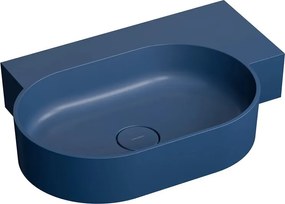 Lavoar suspendat Omnires Ovo M+ finisaj albastru inchis mat 64.5 cm dreapta
