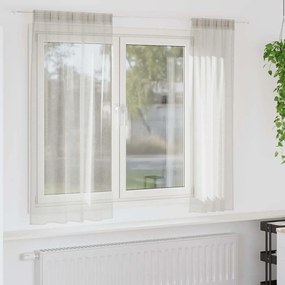 vidaXL Perdele cu perdele 2 pcs Crem 140 x 175 cm Poliester
