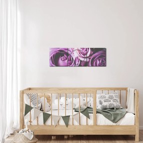 Tablou - Trandafiri (cu ceas) (90x30 cm)