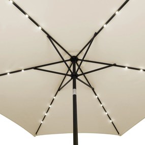 Deuba Umbrela de soare LED Miami Ø270cm - bej
