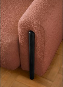 Canapea teracotă extensibilă/cu spațiu de depozitare cu tapițerie din țesătură bouclé 244 cm Arcadova – ELTAP