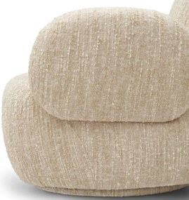Fotoliu pivotant design LUX Madrone, Boucle sonata cream