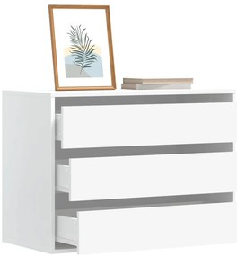 vidaXL Dulap colț cu sertare alb 80x41x58 cm lemn prelucrat