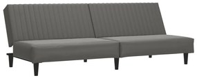 337663 vidaXL Canapea cu 2 locuri, gri, piele ecologică