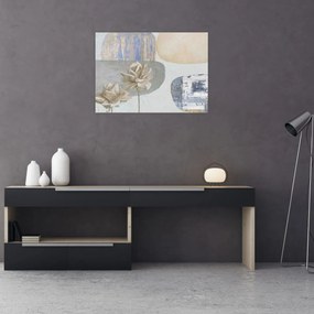 Tablou - Pictură flori și texturi (70x50 cm)