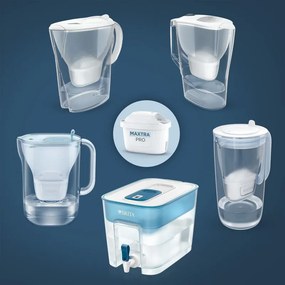 Cană de filtrare a apei Brita Marella Cool Memo, 2,4 l, indicator electronic Memo, filtru Maxtra Pro, fără BPA, alb
