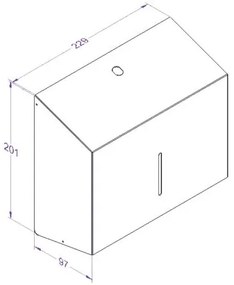 Dozator de prosoape de hârtie Stella Slim Mini, oțel inoxidabil mat