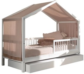 Set FORREST BEECH format dintr-un Pat copii Vipack (90 x 200 cm), un sertar, o bară de siguranță și un set de textile.